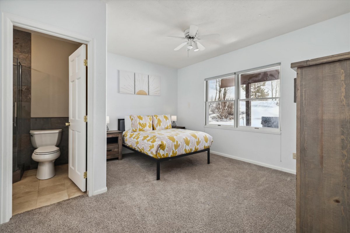 Lower level queen bedroom, The Gold Hill Chateau, Breckenridge Vacation Rental