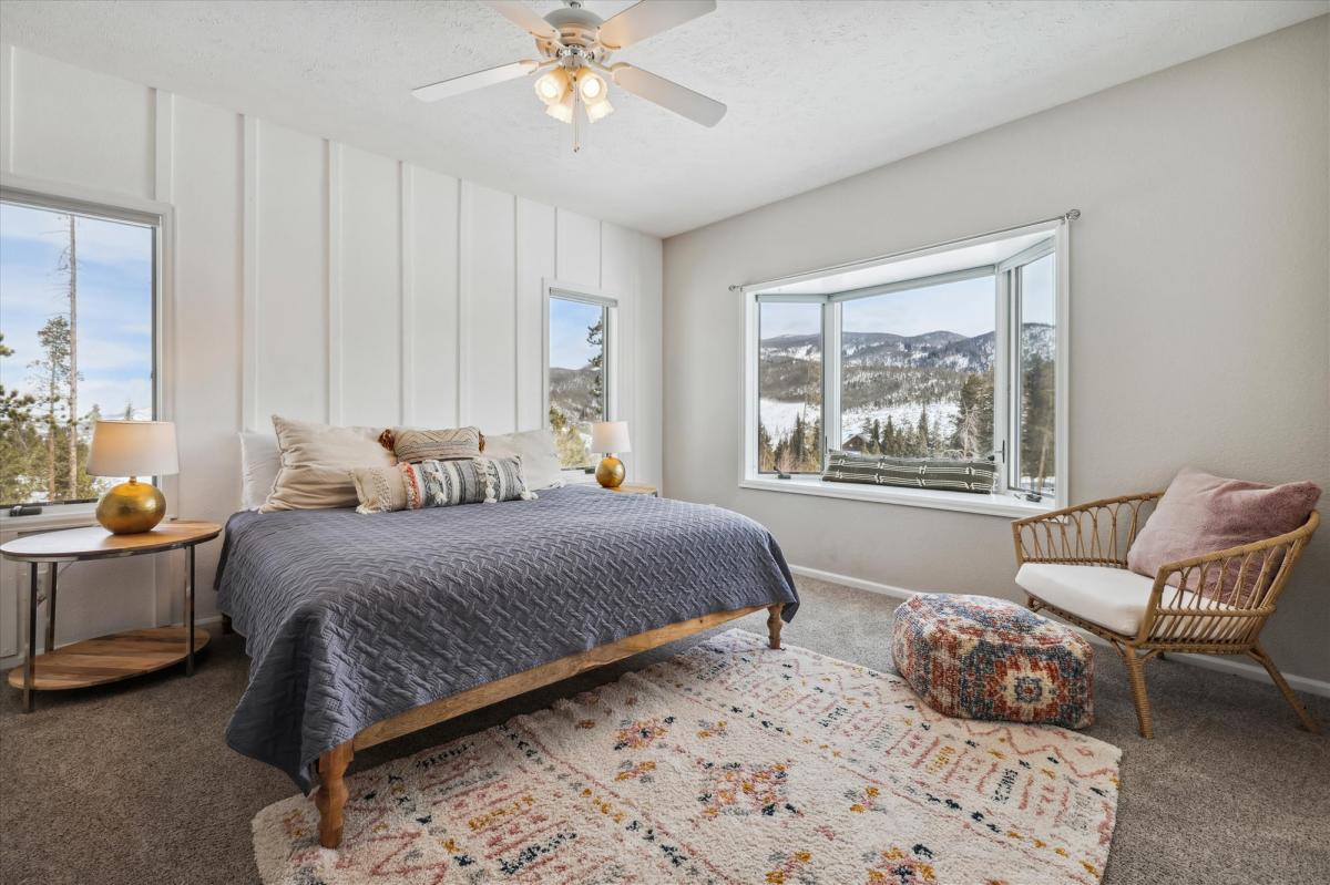 Upper level queen bedroom, The Gold Hill Chateau, Breckenridge Vacation Rental