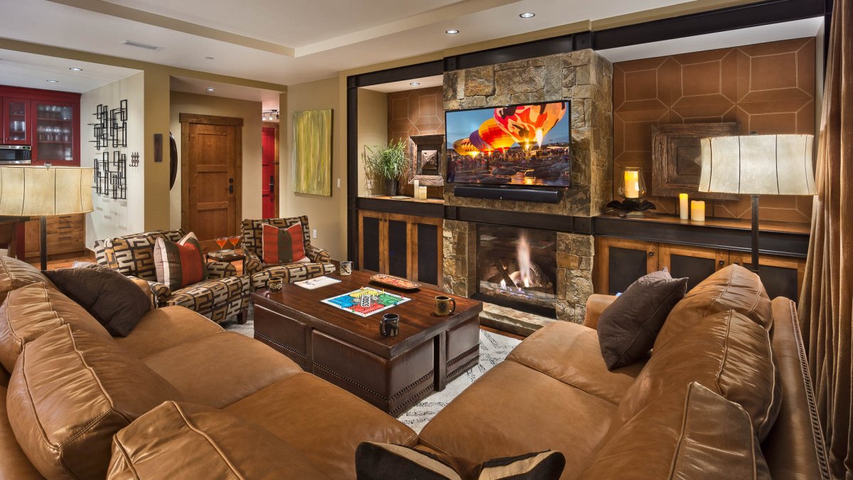 Great room with fireplace