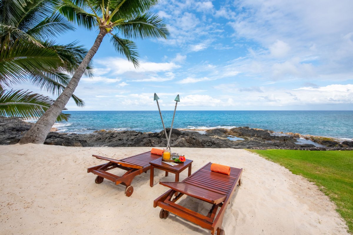 Ocean front lounges offering front row seats to nature's grandeur.