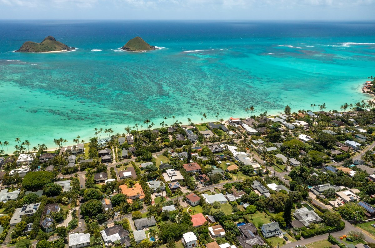 Aerial shot of the location