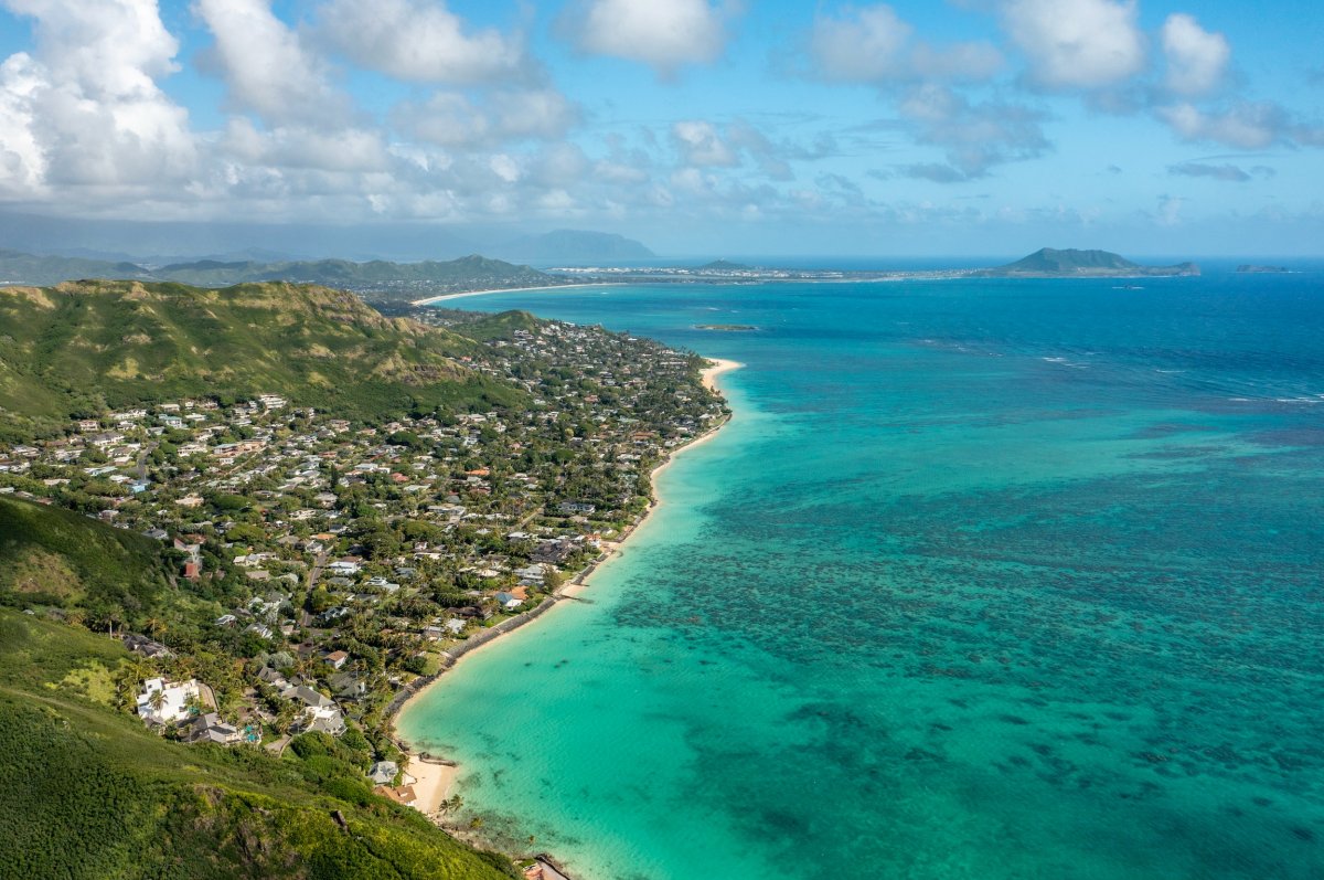 Aerial shot of the location