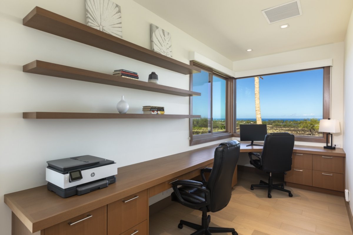 A dedicated workspace to stay productive if needed, and with a view!