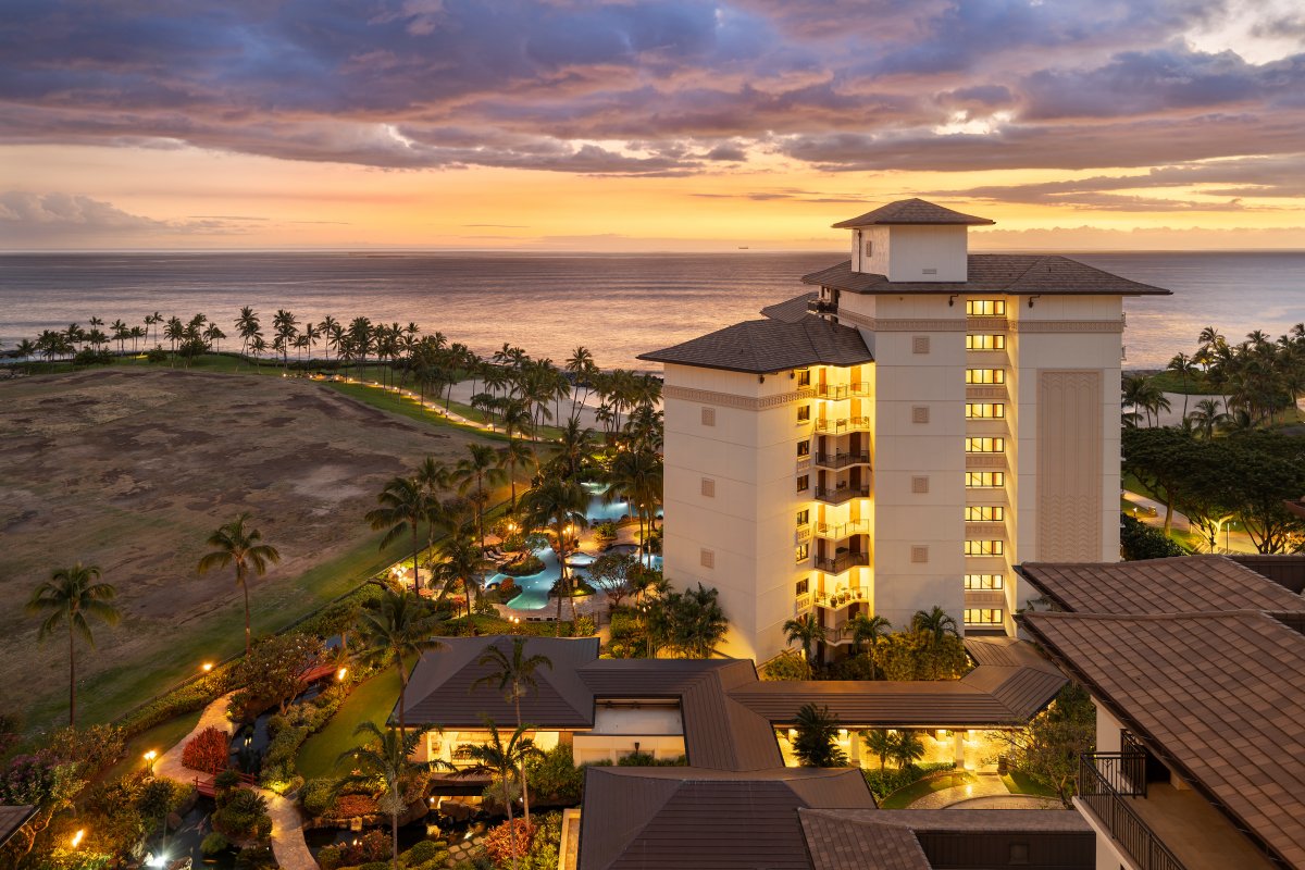 Aerial view of Ko Olina Resort.