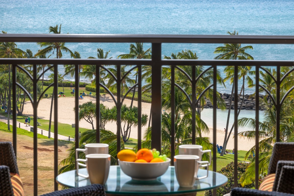 The ocean view from the lanai.