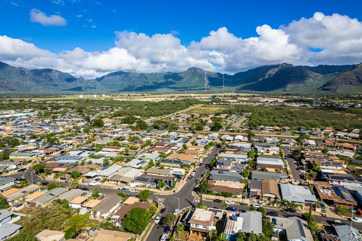 Aerial shot of the community.