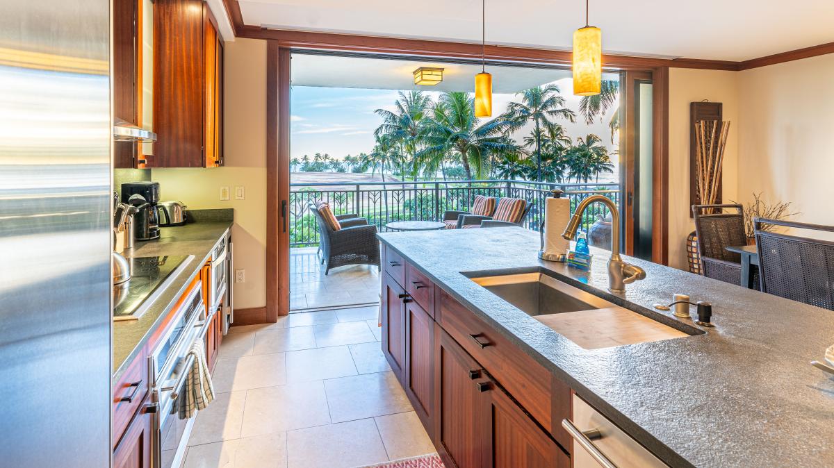 The best view a chef could dream of from the kitchen.