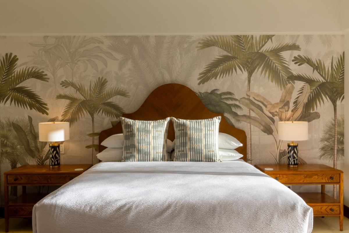 Tropical design elements throughout the home.