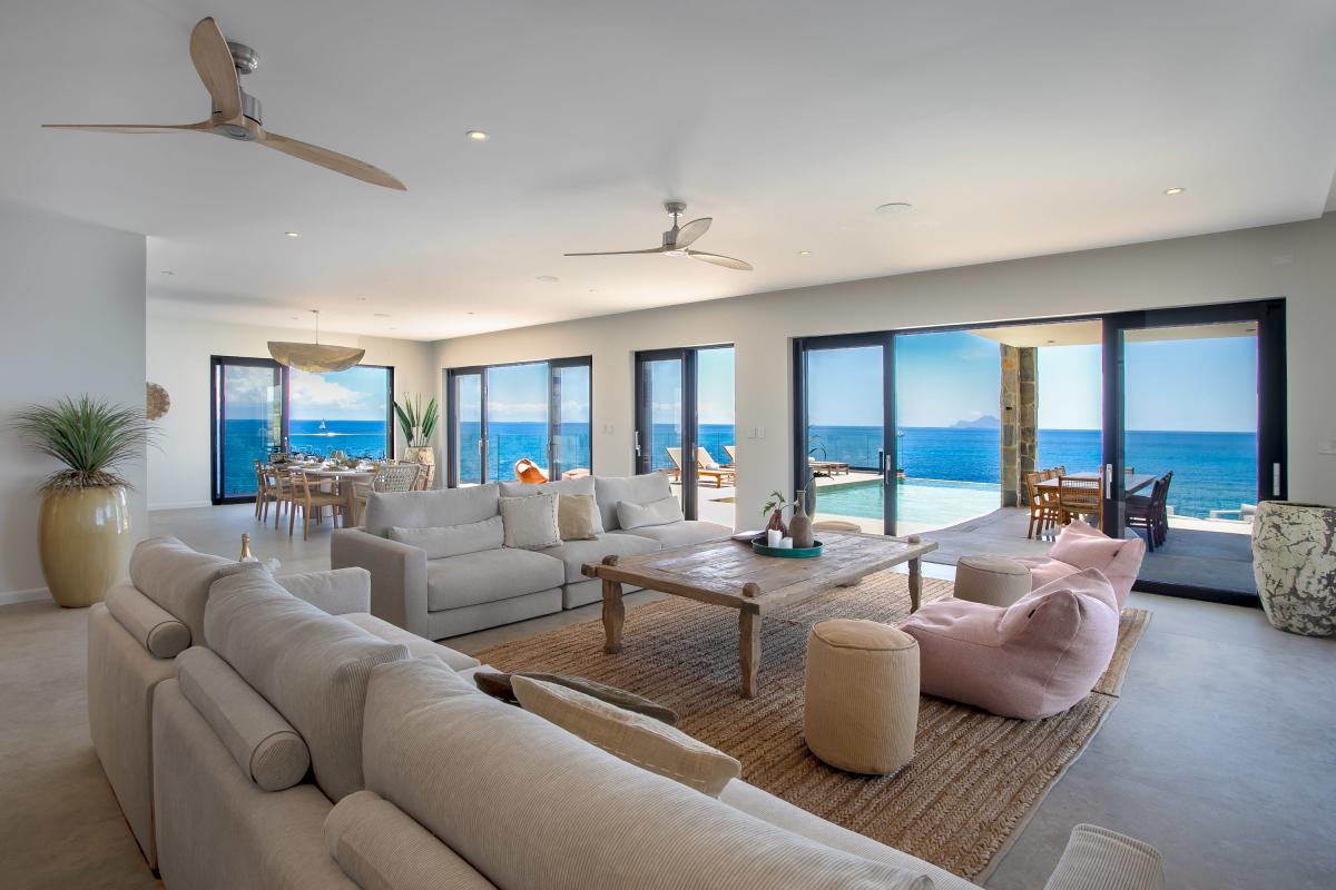 Living Room with Dining Room in the Background