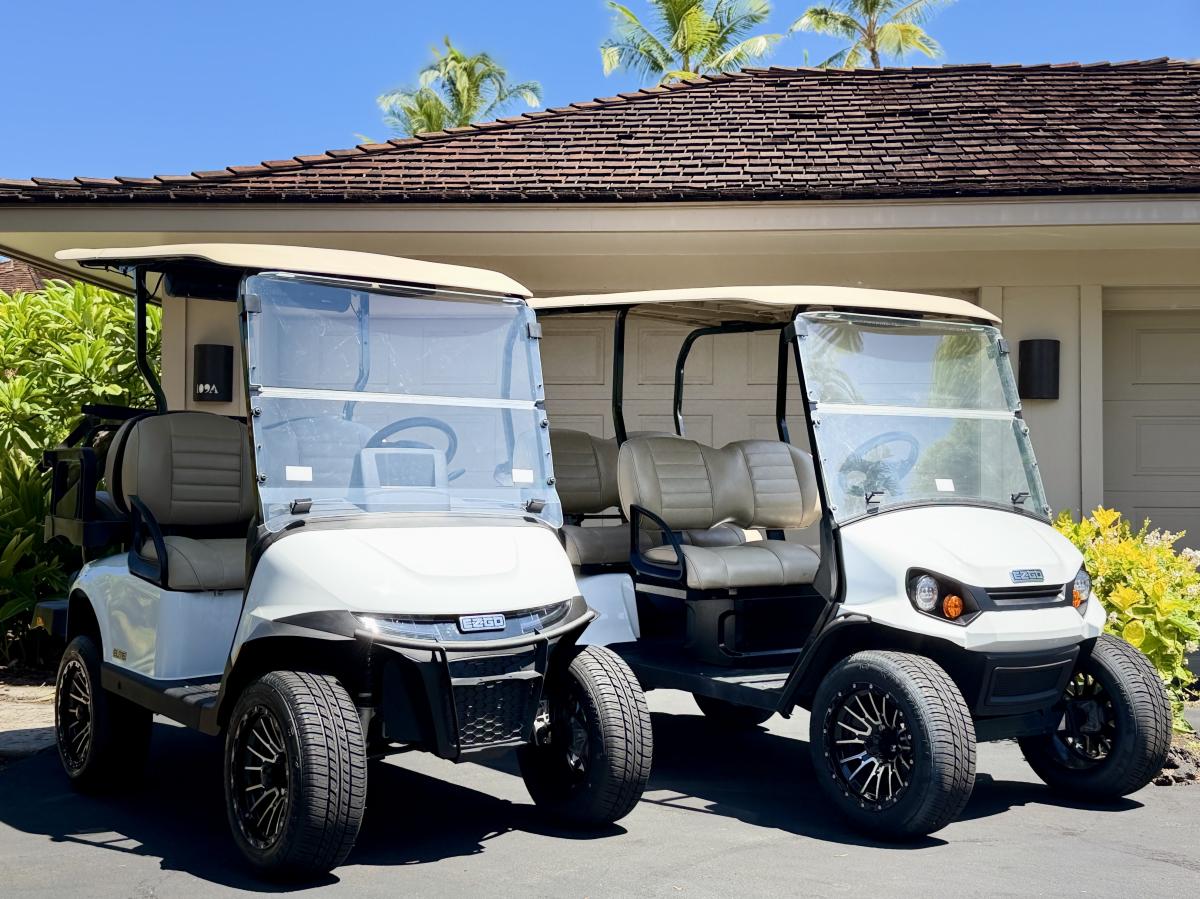 The villa offers two 4-seater golf carts for your use.