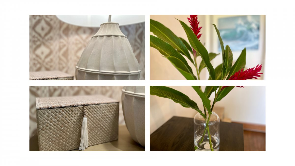 Nature lines and beige tones soften the space - an invitation to step into relaxation.
