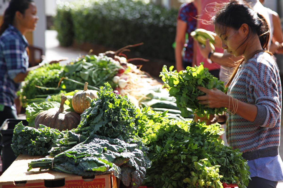 Fresh produce at Poipu Farmers Market for a taste of local flavors.