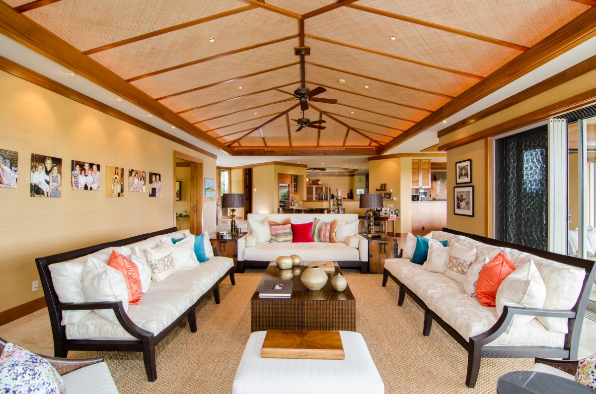 Gather in the vaulted great room with warm island-inspired décor and effortless flow to the lanai at 4BD Ke Alaula Street (124).