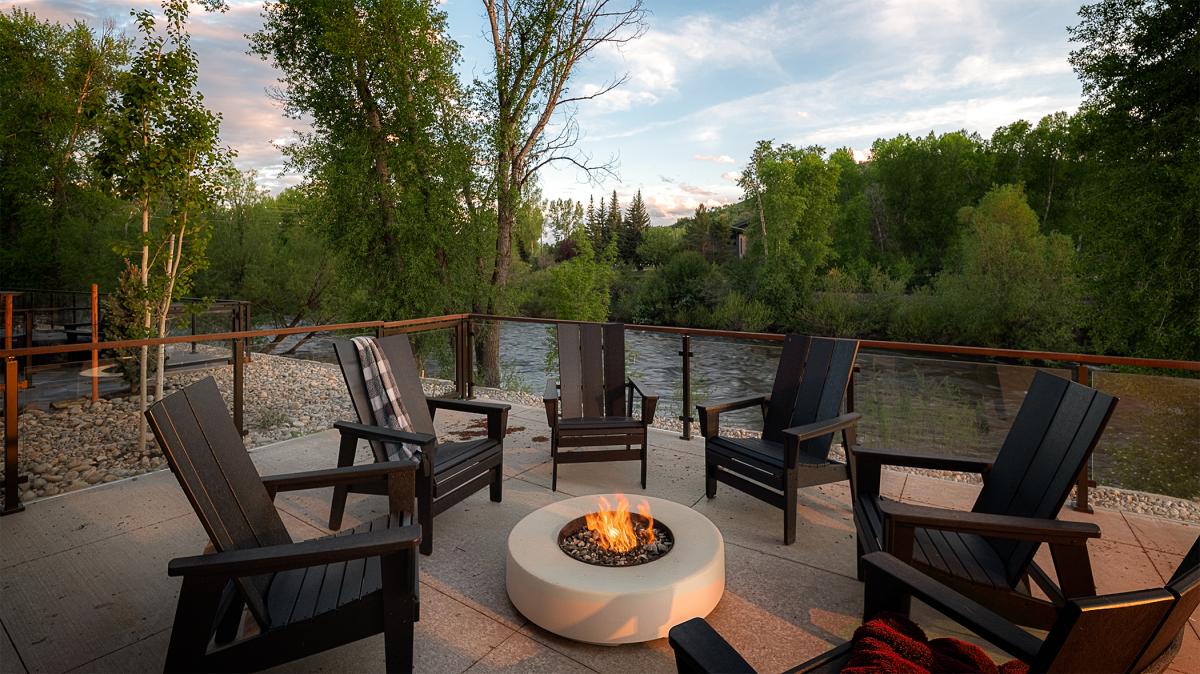 Outdoor Firepit, Upper Level - With Yampa River views and access