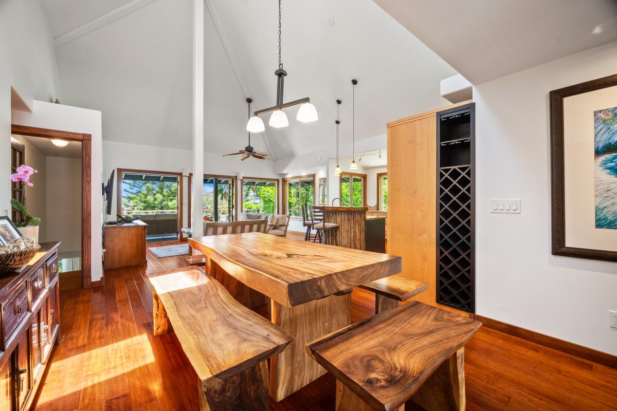 Beautiful wood dining table for meals spent together