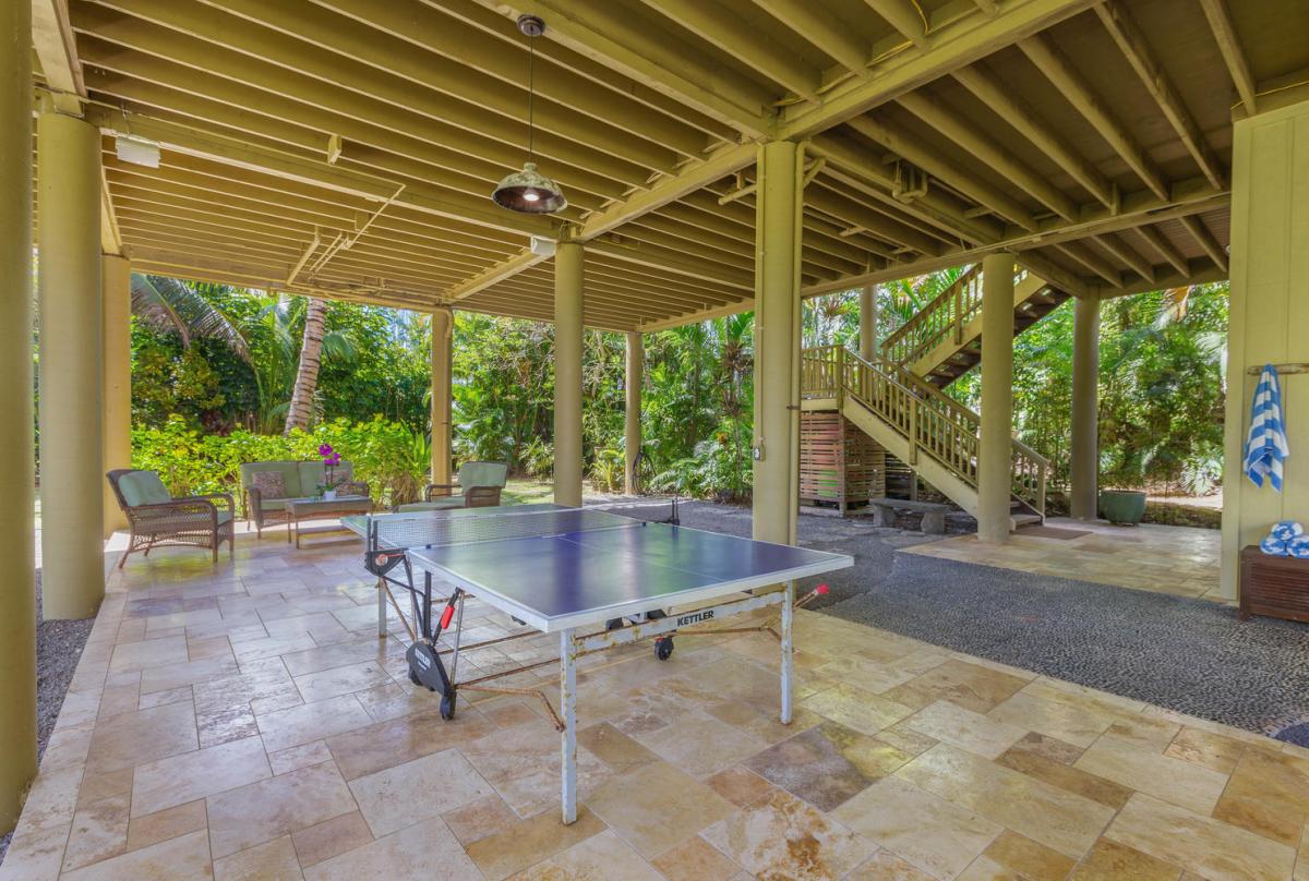 Downstairs has more space for fun. Ping Pong Table and sitting
