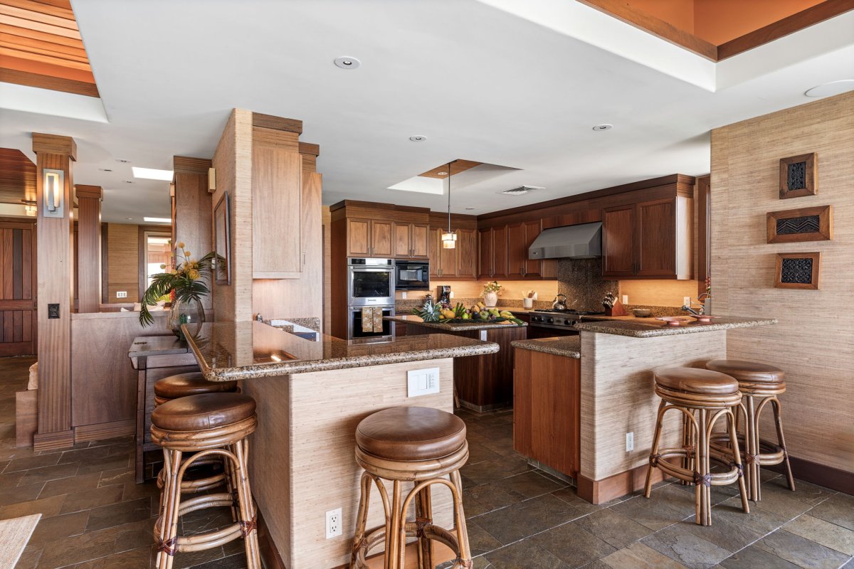 Grab a stool at the island and keep the cook company while dinner comes together.