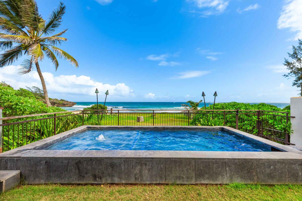 Take a dip in the serene ocean view pool with unobstructed views of the blue horizon.