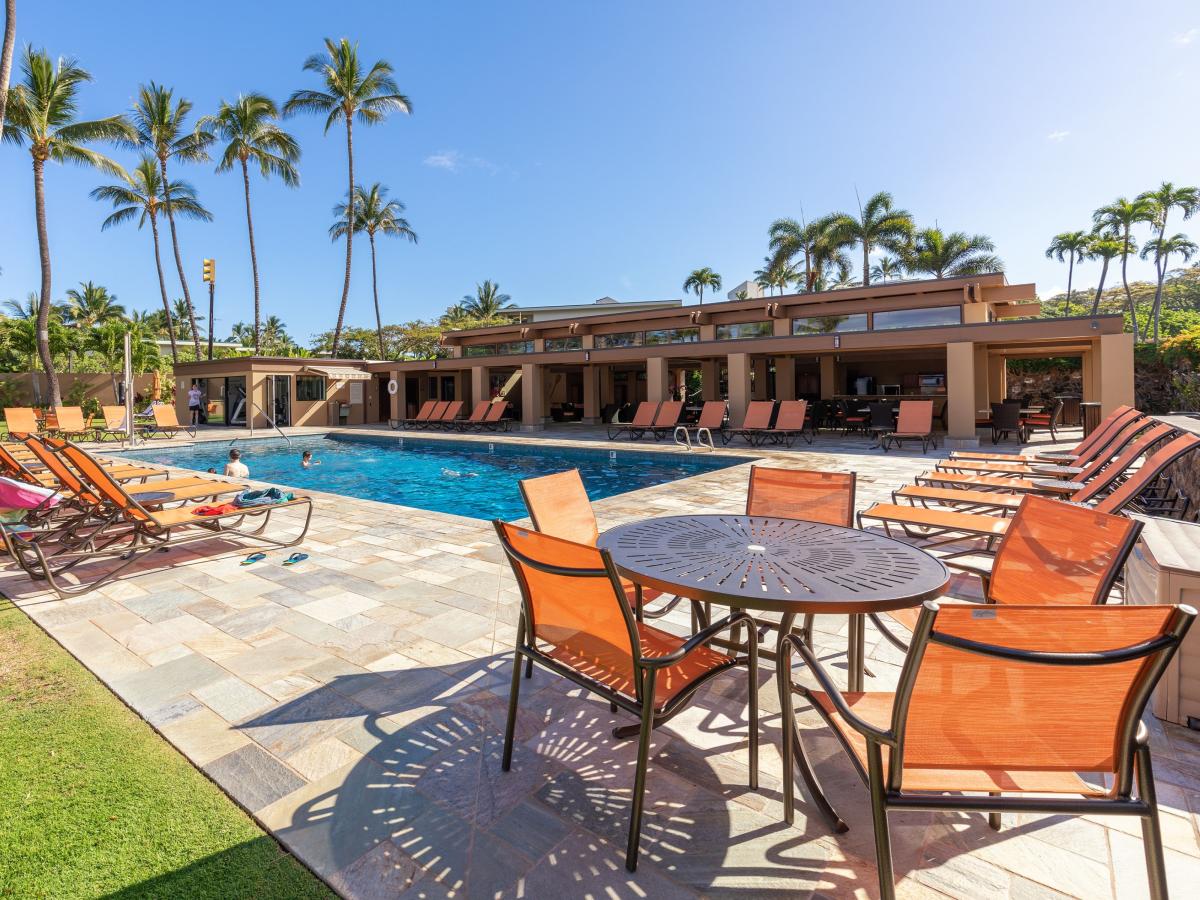 Play cards around the pool deck or exercise in the fitness center that is adjacent to the pool.
