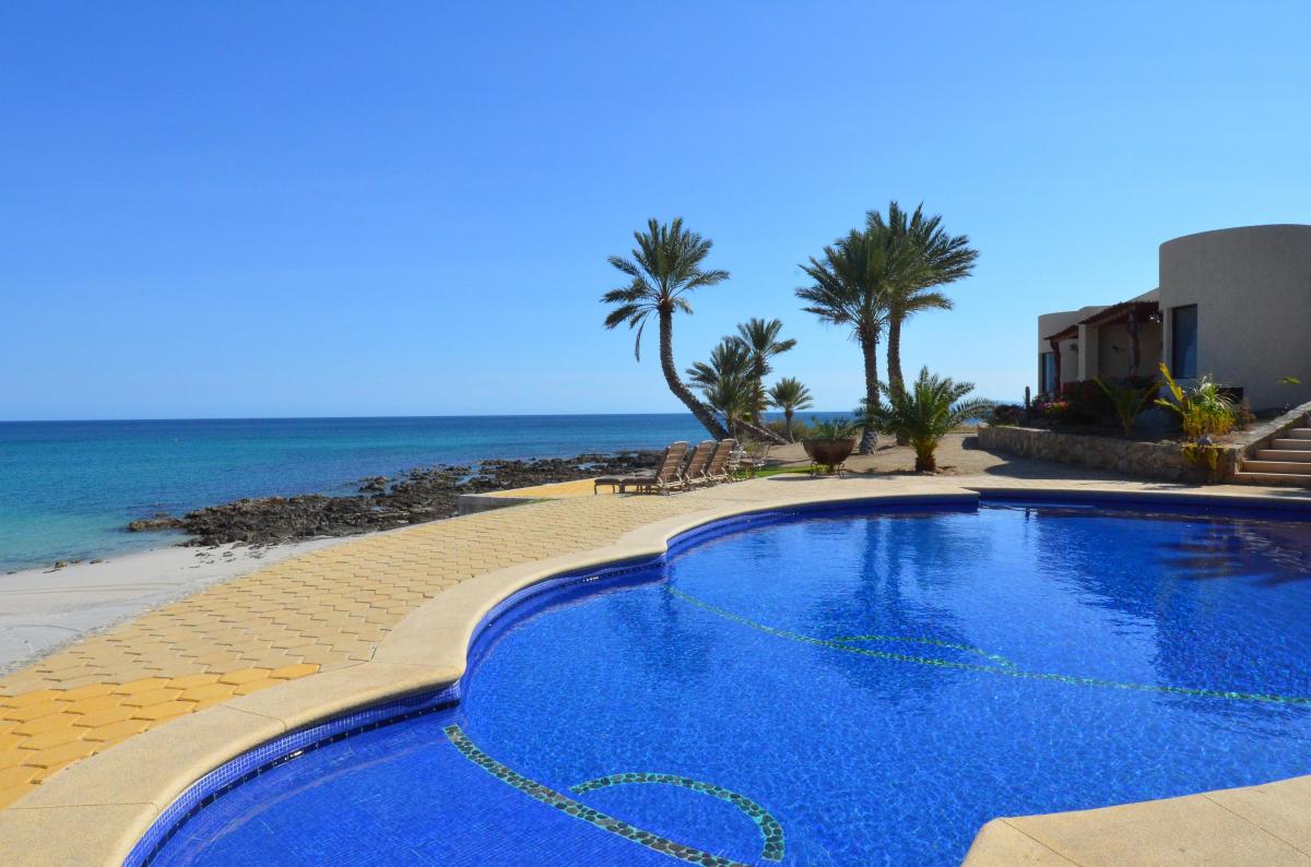 Pool with ocean view